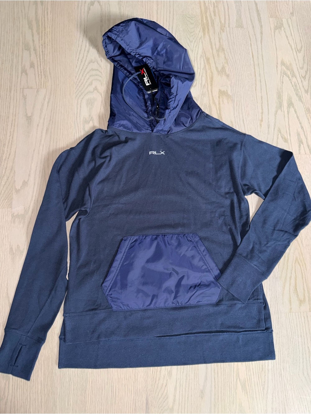 Ralph Lauren RLX Navy Performance Hooded Pullover Hoodie Size Small NWT $188